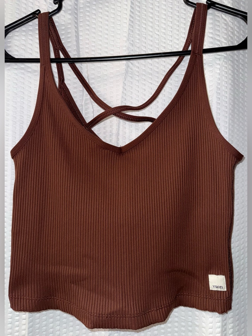 Vuori Crop Rib Tank Size S